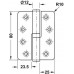Петля левая Hafele D12 80мм латунь полированная