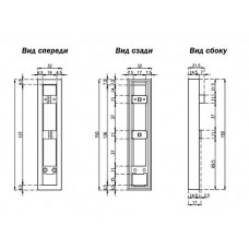 Ручка для раздвижных дверей с фиксатором WC Tupai 1096 Z Хром матовый