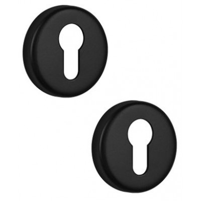 Накладки под цилиндр ROSTEX SNH55 PZ ROUND 38-45мм BLACK MAT