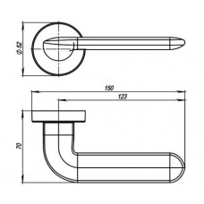 Ручки дверные Armadillo EXCALIBUR URB4 BPVD - 77 никель