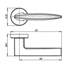 Ручки дверные Armadillo SQUID URB9 SN - 3 матовый никель