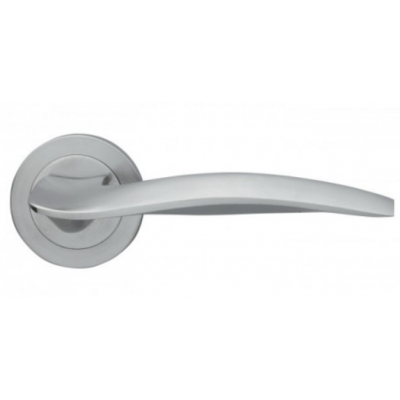 Ручки дверные на круглой розетке Manital WIND CSA хром сатин Manital WIND CSA круг