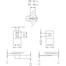 Фиксатор WC Tupai 808 Q нержавеющая сталь