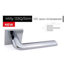 Ручки дверные Forme Milly 133Q/Slim C01 хром полированный