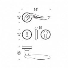 Дверная ручка Colombo Desing Piuma AR 11 Бронза