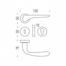 Дверная ручка Colombo Desing Madi AM 31 Матовое золото