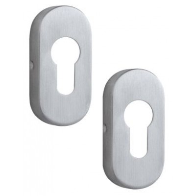 Накладки под цилиндр ROSTEX S32 PZ OVAL NEREZ MAT