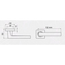 Ручки дверные Armadillo CORSICA SQ003 - 21 SN - 3 матовый никель