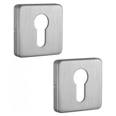 Накладки под цилиндр ROSTEX DESIGN H53 PZ SQUARE 38-52мм NEREZ MAT