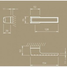 Дверная ручка Tupai Melody Vario 3089 Хром светлый