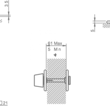 Фиксатор WC Tupai 4040Q 5S полированная латунь