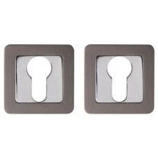 Накладки под цилиндр Punto ET QR GR / CP - 23 графит / хром
