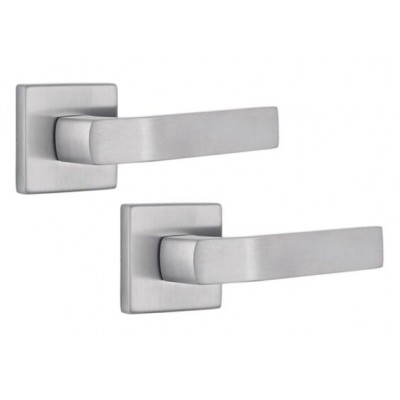 Ручки дверные ROSTEX QUADRUM H58 mov-mov SQUARE 38-45мм Treviso NEREZ MAT