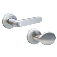 Ручки дверные ROSTEX ROTONDUM S62 fix-mov ROUND 38-45мм Slza / Solid NEREZ MAT