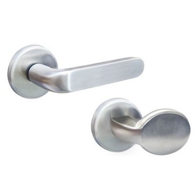 Ручки дверные ROSTEX ROTONDUM S62 fix-mov ROUND 38-45мм Slza / Solid NEREZ MAT
