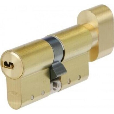 Дверной цилиндр ABUS KD15 MM Z30/K30 5K плоский ключ / тумблер латунь