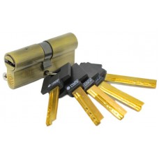 Дверной цилиндр HardLock L-series 60мм (30х30) Бронза (ключ-ключ)