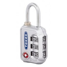 Замок навесной TOKOZ TSA CODE NR shackle 22мм 3мм BLISTER
