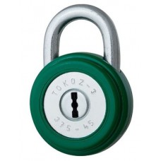 Замок навесной TOKOZ 375/45 3KEY TK1 M R shackle 15мм 7мм (зеленый)