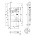 Межкомнатный механизм AGB Centro Focus PZ 85мм латунь B040255003