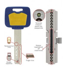 Дверной цилиндр Mul-t-lock MT5+ 100mm (40x60) Никель-сатин (ключ-ключ) GCW