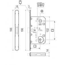 Межкомнатный механизм AGB Revolution XT Zink