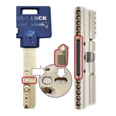 Дверний циліндр Mul-t-lock Interactive + 100mm (50x50) Латунь (ключ-ключ) VIP Control