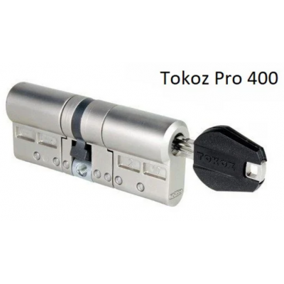 Дверной цилиндр Tokoz PRO 400 66mm (33x33) Матовый никель (ключ-ключ)