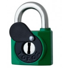 Замок навесной TOKOZ 800/40L 2KEY TK2 M R shackle 23мм 7мм (зеленый)