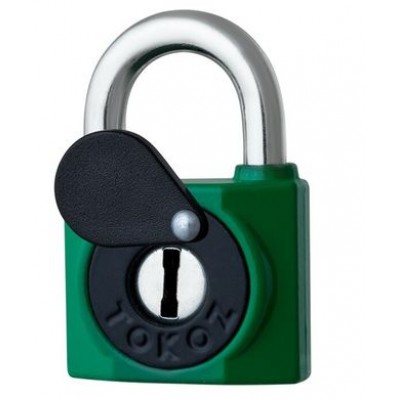 Замок навесной TOKOZ 800/40L 2KEY TK2 M R shackle 23мм 7мм (зеленый)