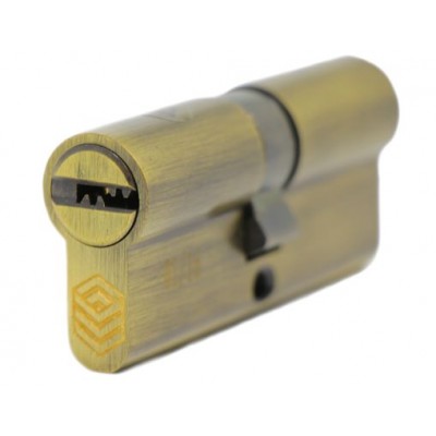 Дверной цилиндр HardLock L-series 60мм (30х30) Бронза (ключ-ключ)